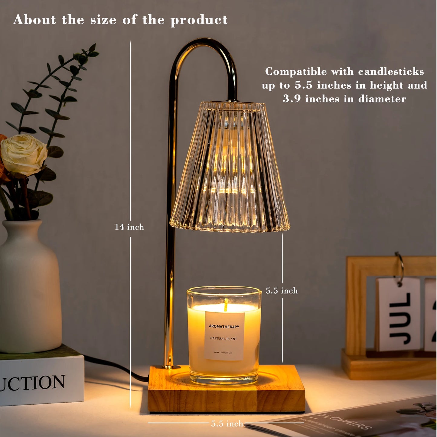 Candle Lamp Warmer With Timer Dimmer, House Warming Gifts New Home Decor Aesthetic, Gifts For Women For Hous