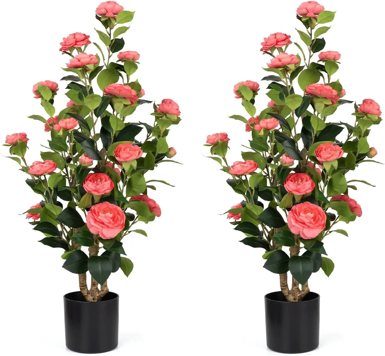 2 Pack Artificial Camellia Tree