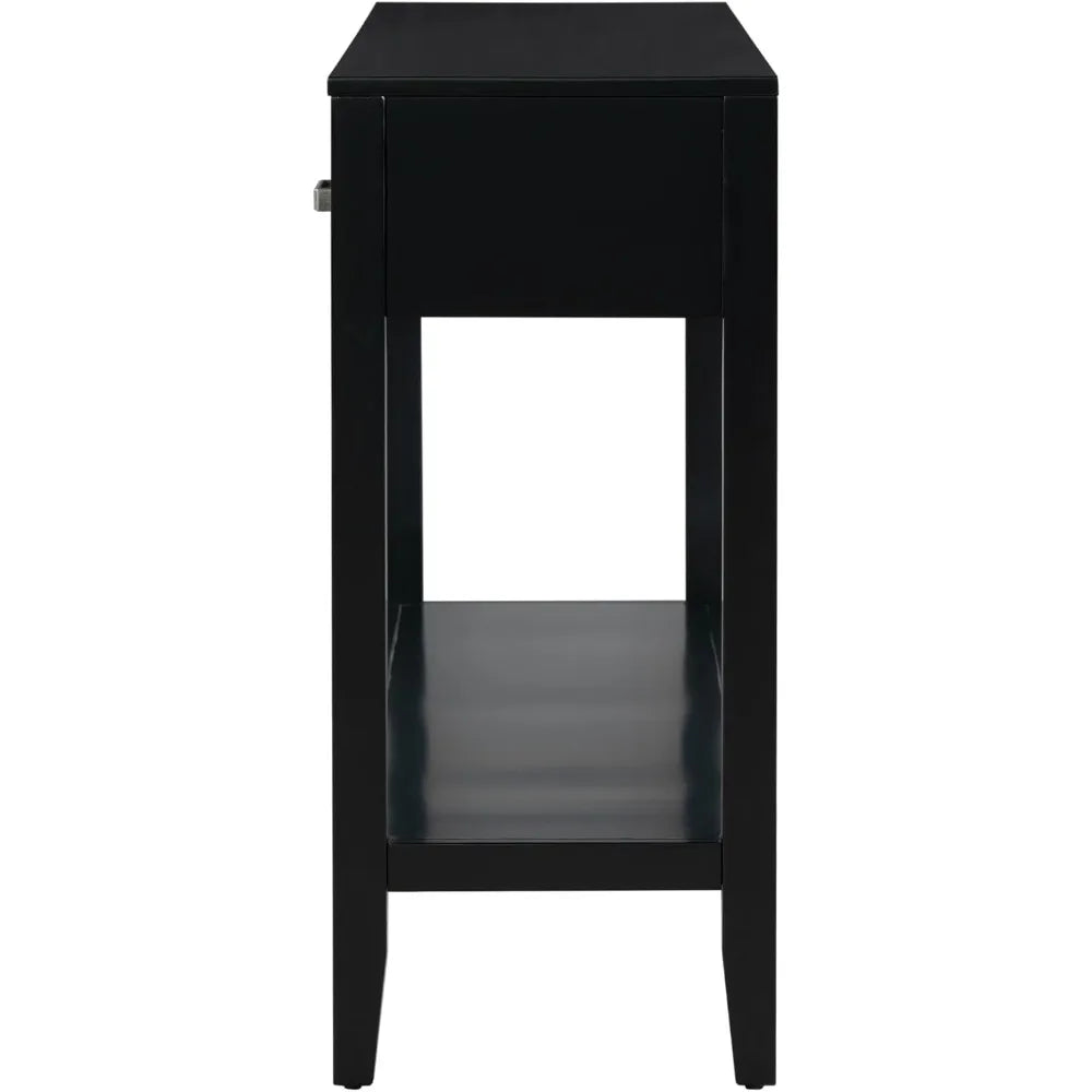 Contemporary Rectangular Console Table with 1 Shelf and 3 Storage Drawers, Entrance Table, Sofa Side Table for Entryway Hallway