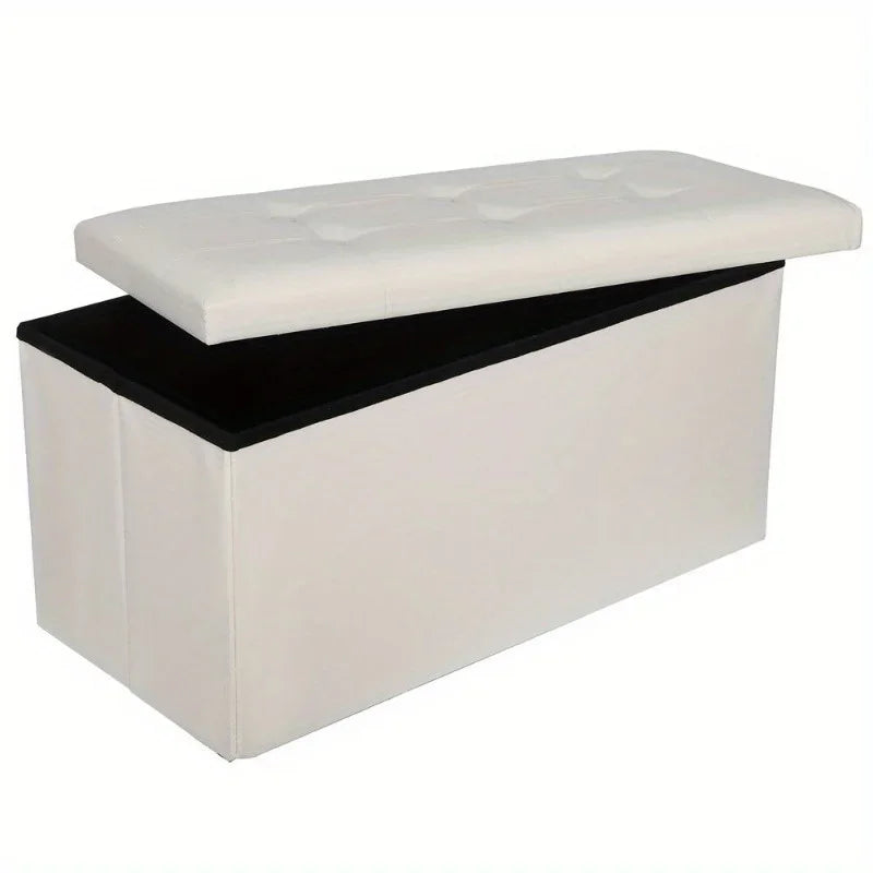 Storage Ottoman Bench, Foot Rest Stool for Bedroom, Entryway, Living Room