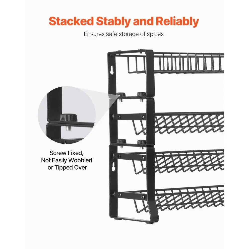 Spice Rack Organizer for Kitchen for cabinet and Countertop Seasoning Storage Organizer