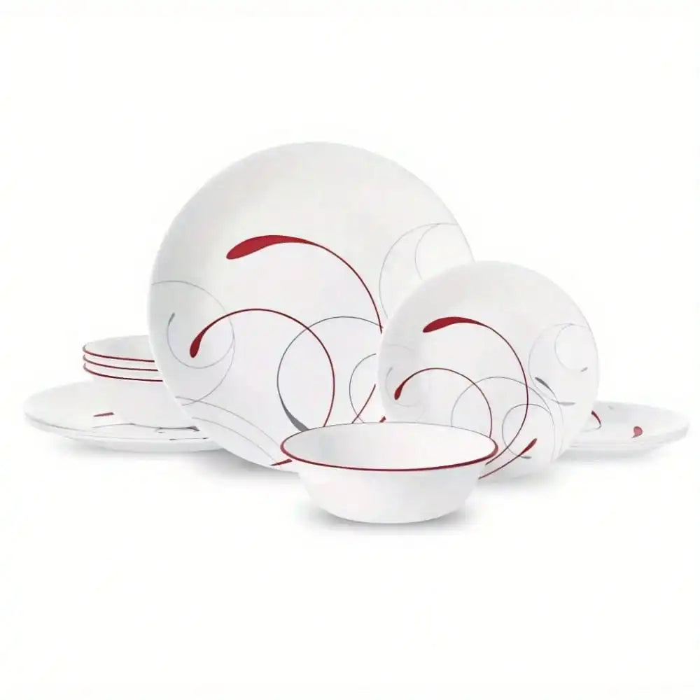 Round 12-Piece Dinnerware Set, suitable for friends gathering, birthday party, family dinner, suitable for housewarming gift