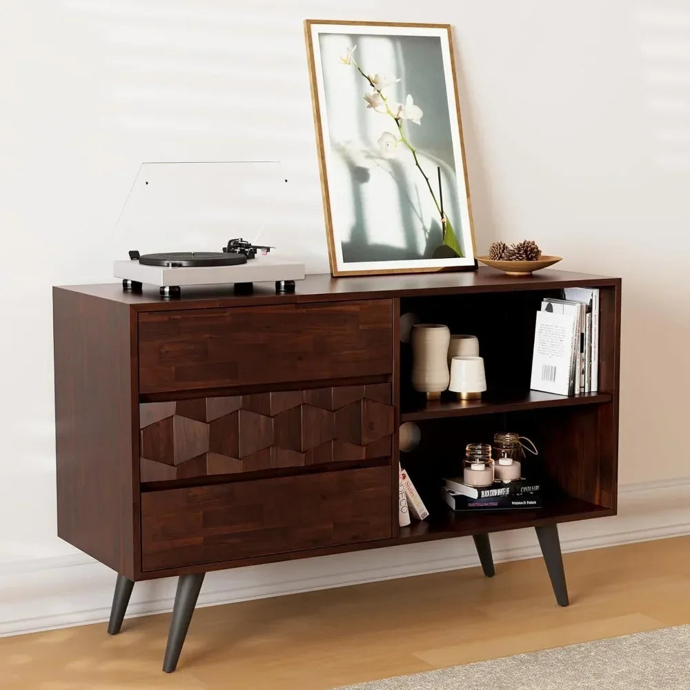 Modern 45 Inch Solid Wood TV Stand
