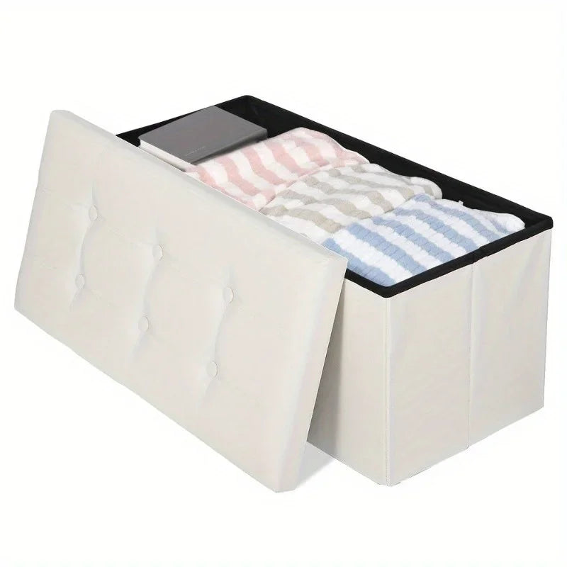 Storage Ottoman Bench, Foot Rest Stool for Bedroom, Entryway, Living Room