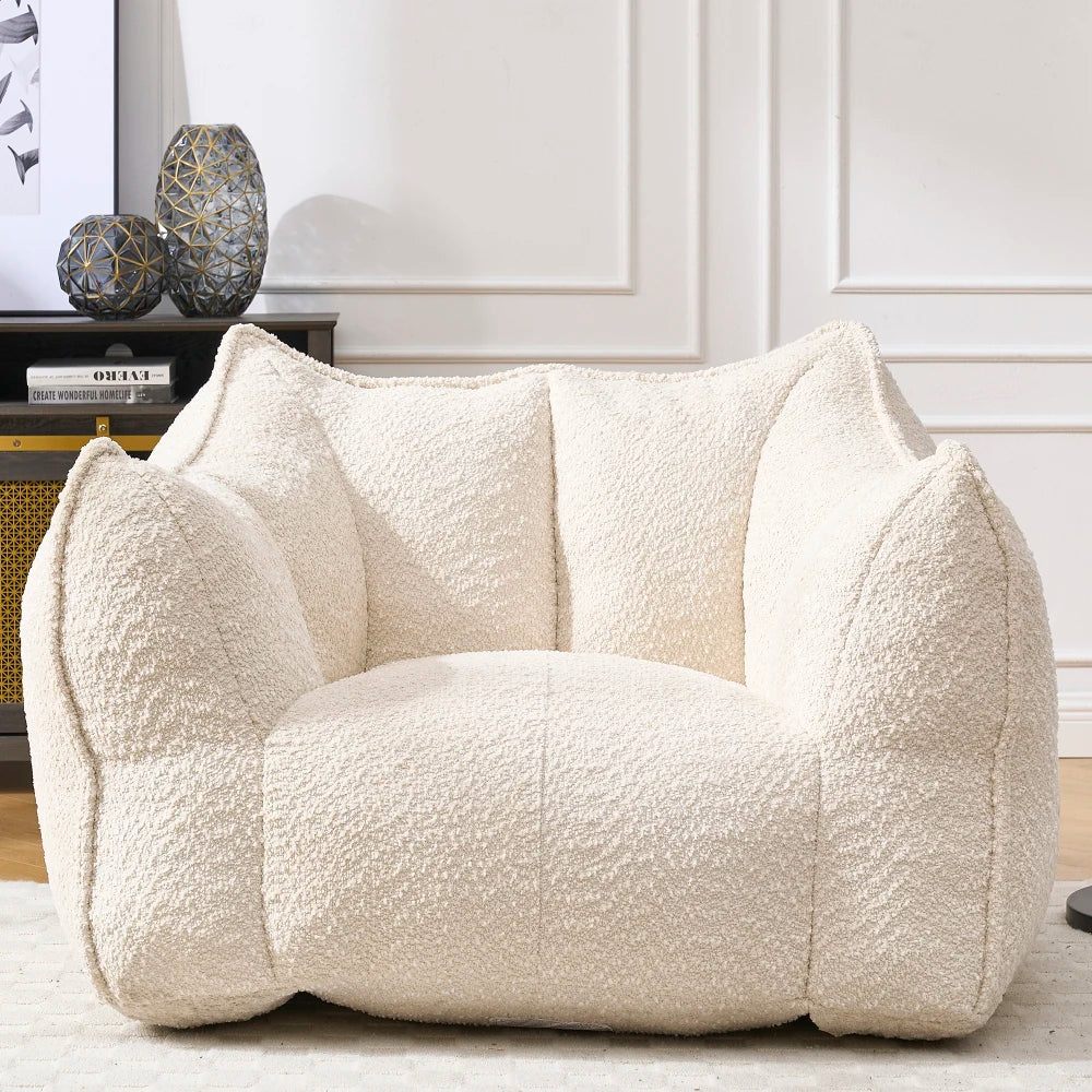 47" Bean Bag Chairs Large Bean Bag Couch for Adults Stuffed Sofa Chair
