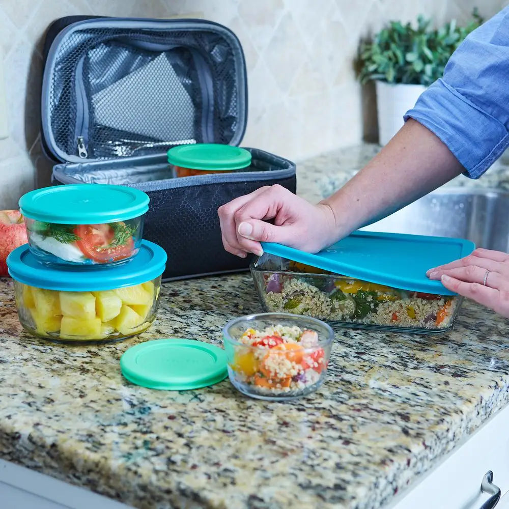 Clear Glass Food Storage Set 20-Piece Bake and Store Kit Leak-Free BPA-Free Kitchen Containers Microwave Safe Dishwasher Safe