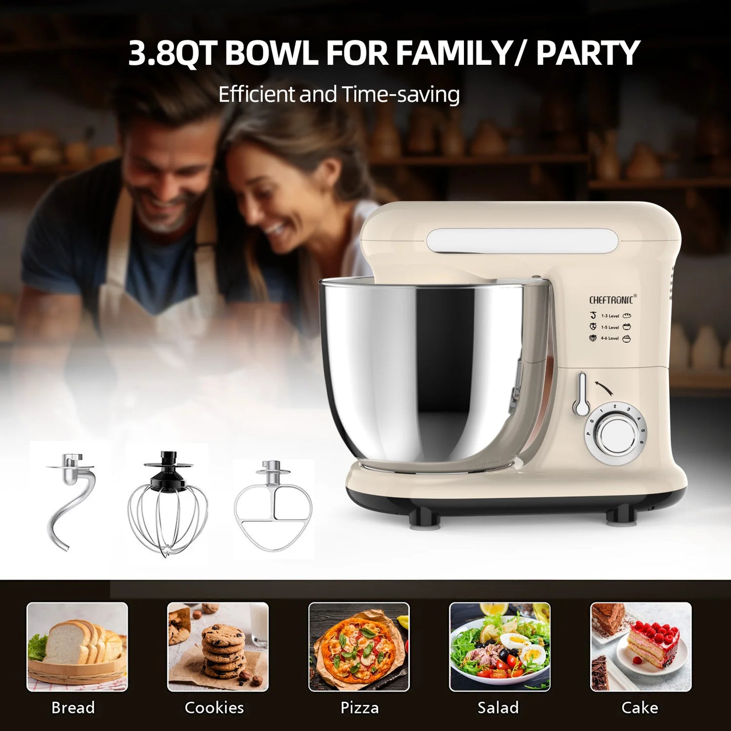 1pc Stand Mixer, Tilt-head Mixers, Kitchen Electric Dough Mixer