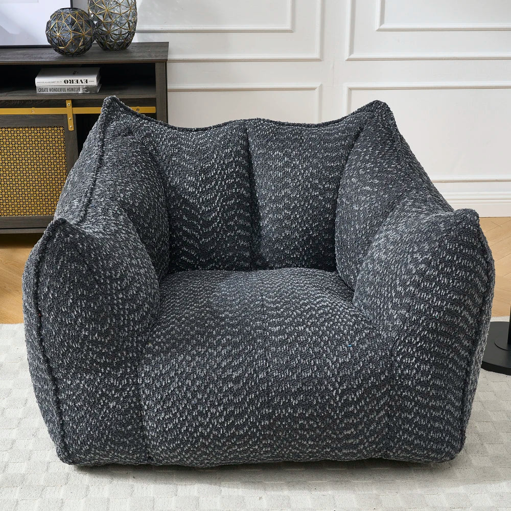 47" Bean Bag Chairs Large Bean Bag Couch for Adults Stuffed Sofa Chair