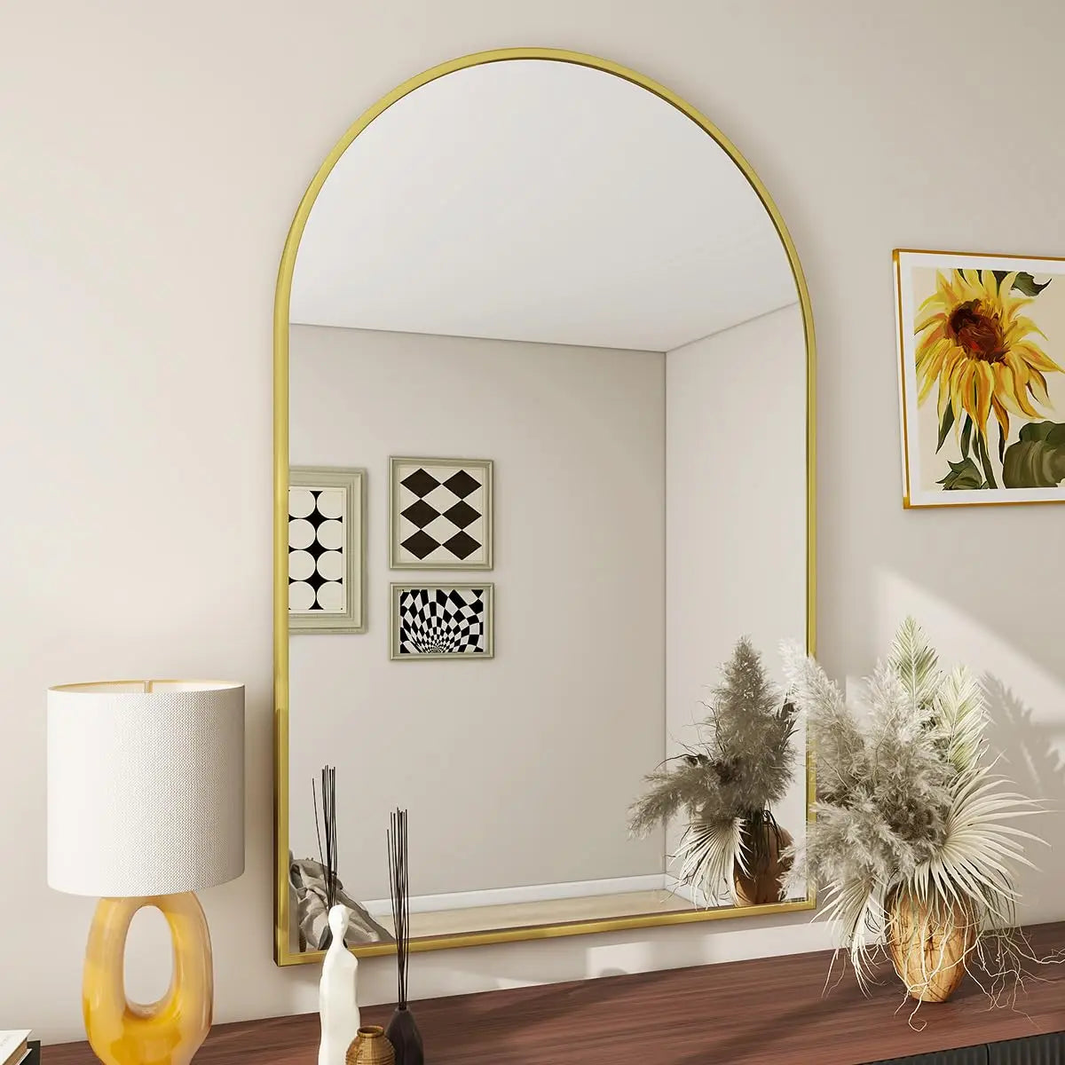 26 inch x 38 inch Arch Bathroom Mirror