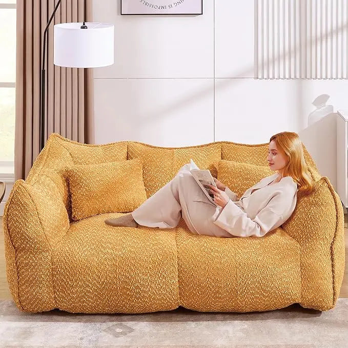 47" Bean Bag Chairs Large Bean Bag Couch for Adults Stuffed Sofa Chair