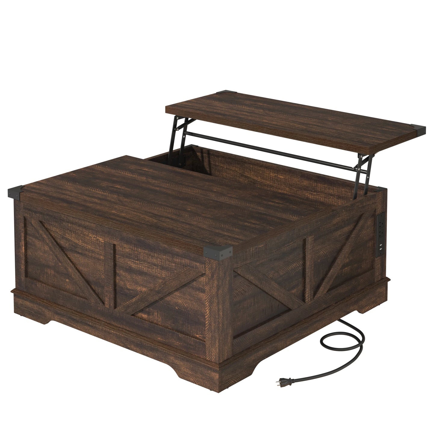 35.6"/40'' Lift Top Farmhouse Coffee Table with Large Hidden Storage