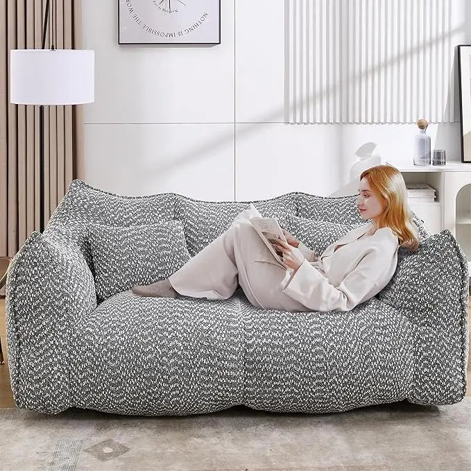 47" Bean Bag Chairs Large Bean Bag Couch for Adults Stuffed Sofa Chair