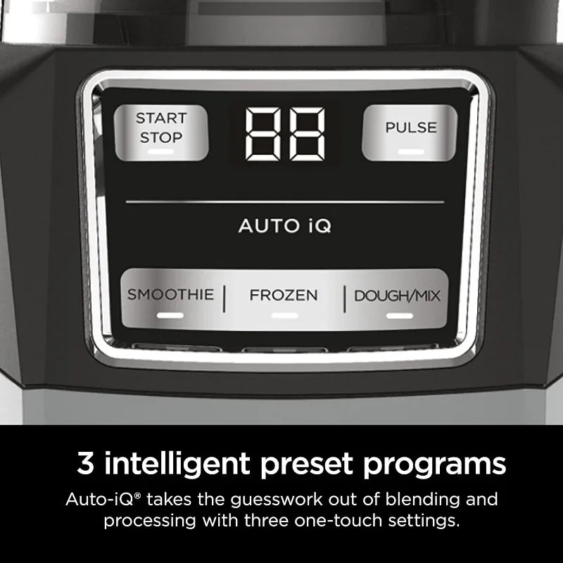 Compact Kitchen System, 1200W, 3 Functions for Smoothies, Dough & Frozen Drinks