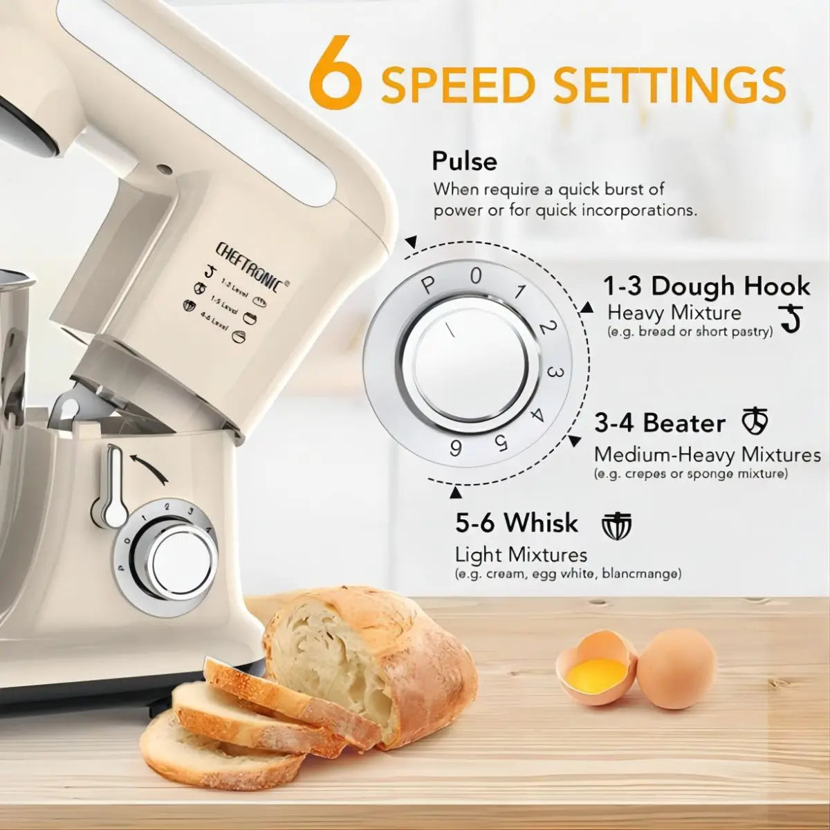 1pc Stand Mixer, Tilt-head Mixers, Kitchen Electric Dough Mixer