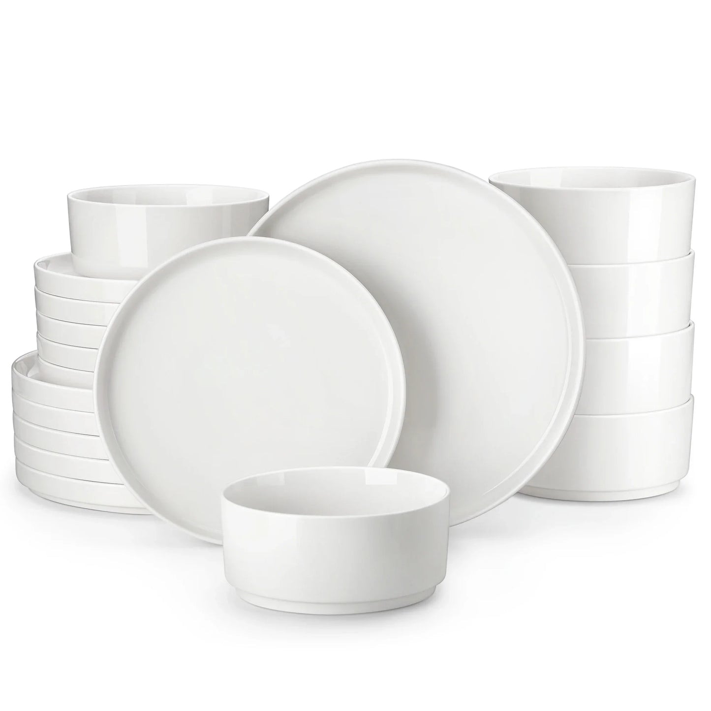 Ceramic Tableware Set 12/16/18/24PCS Dinner Plate, Dessert Plate, Bowl, Dinner Tableware Set Home Party Supply
