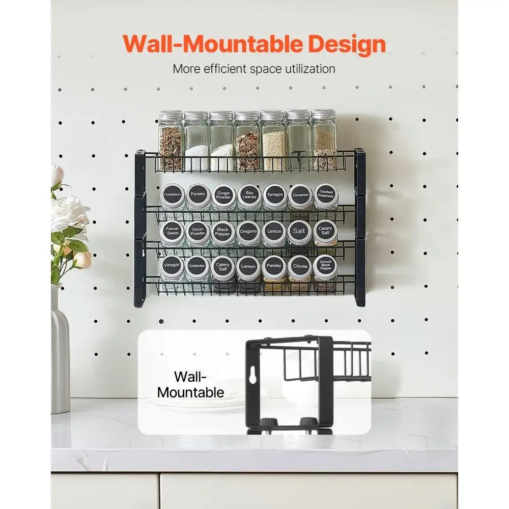 Spice Rack Organizer for Kitchen for cabinet and Countertop Seasoning Storage Organizer