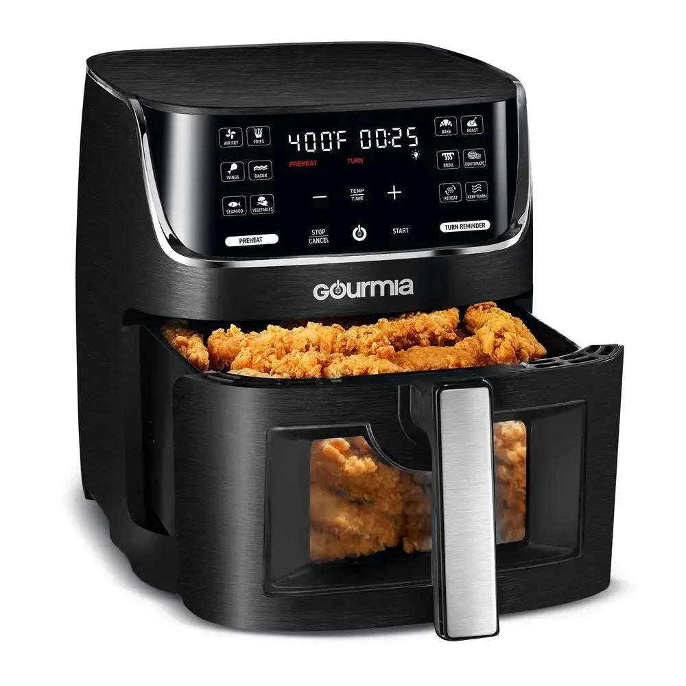8QT Air Fryer with 12 Presets Extra-Large Capacity Window & Light FryForce 360 Technology Preheat
