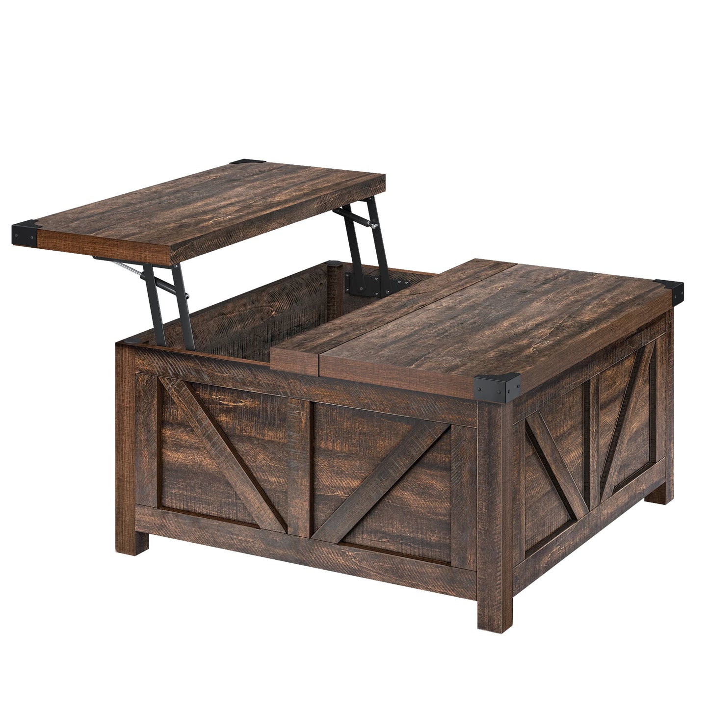 35.6"/40'' Lift Top Farmhouse Coffee Table with Large Hidden Storage