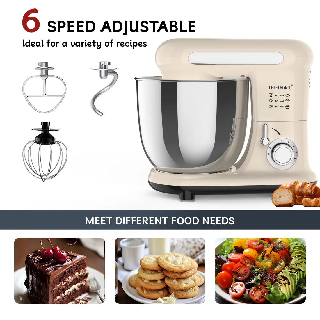 1pc Stand Mixer, Tilt-head Mixers, Kitchen Electric Dough Mixer