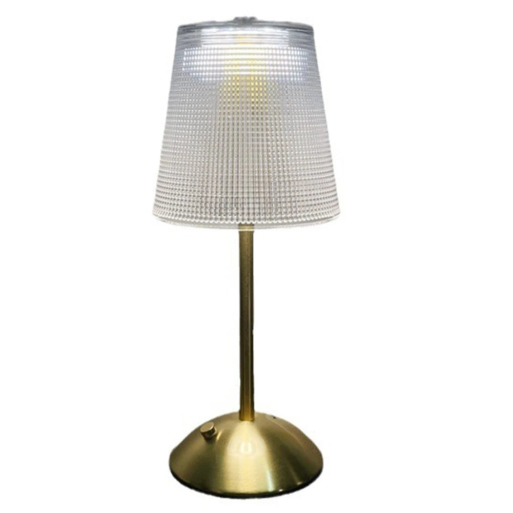 Crystal Table Lamp Metal Base Eye Protection Night Light Rechargeable