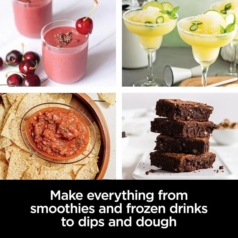 Compact Kitchen System, 1200W, 3 Functions for Smoothies, Dough & Frozen Drinks