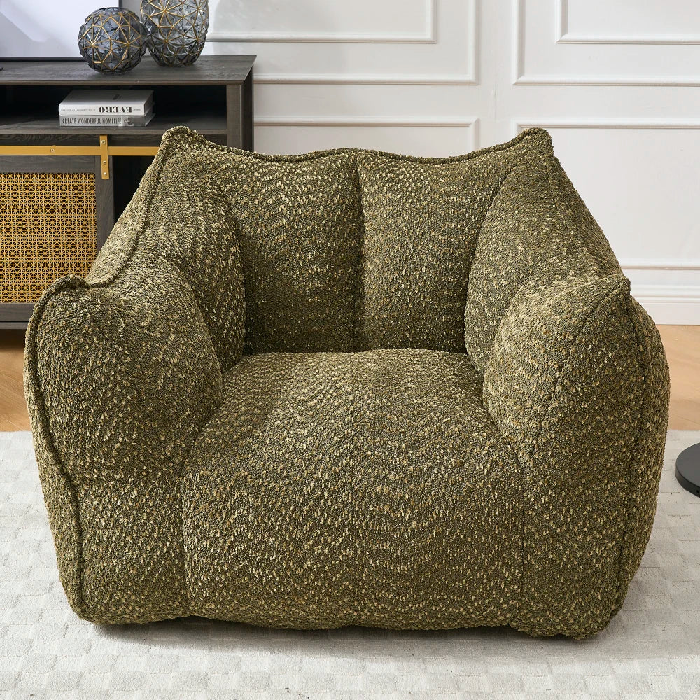 47" Bean Bag Chairs Large Bean Bag Couch for Adults Stuffed Sofa Chair
