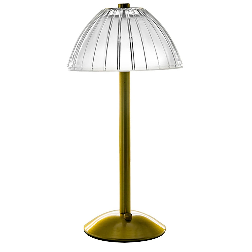Crystal Table Lamp Metal Base Eye Protection Night Light Rechargeable