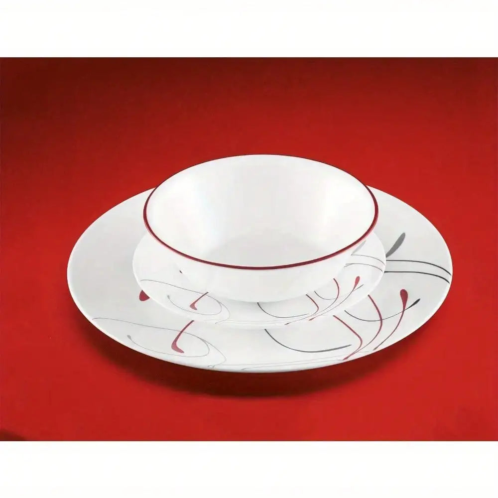 Round 12-Piece Dinnerware Set, suitable for friends gathering, birthday party, family dinner, suitable for housewarming gift