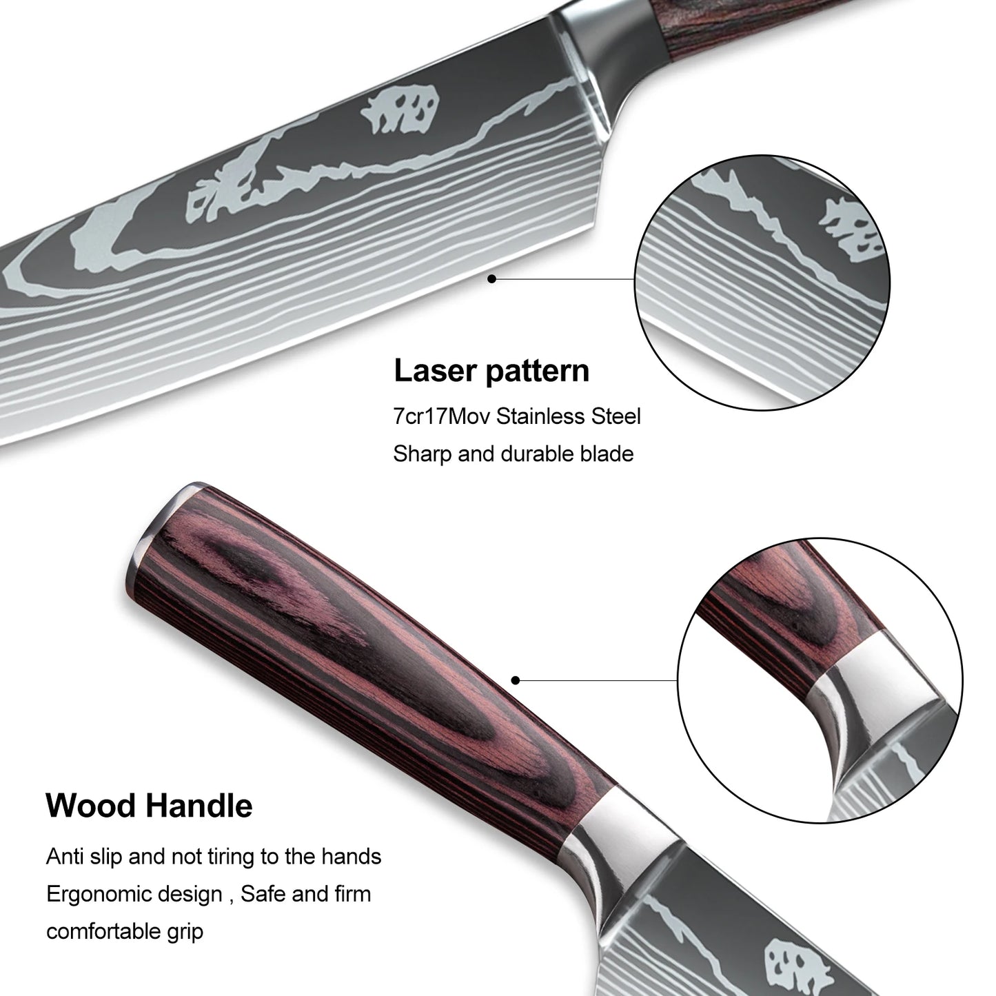 Knife Sets for Kitchen 14 Pieces with Knife Holder High Carbon Stainless Steel