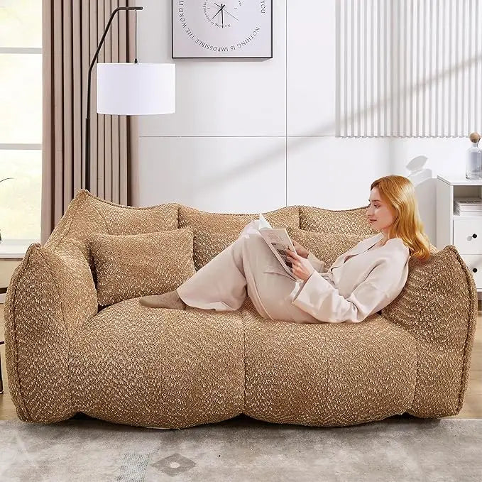 47" Bean Bag Chairs Large Bean Bag Couch for Adults Stuffed Sofa Chair