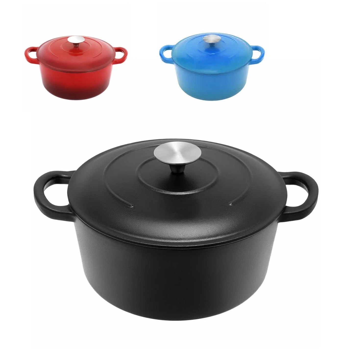 6 Quart Enameled Cast Iron Dutch Oven with Lid