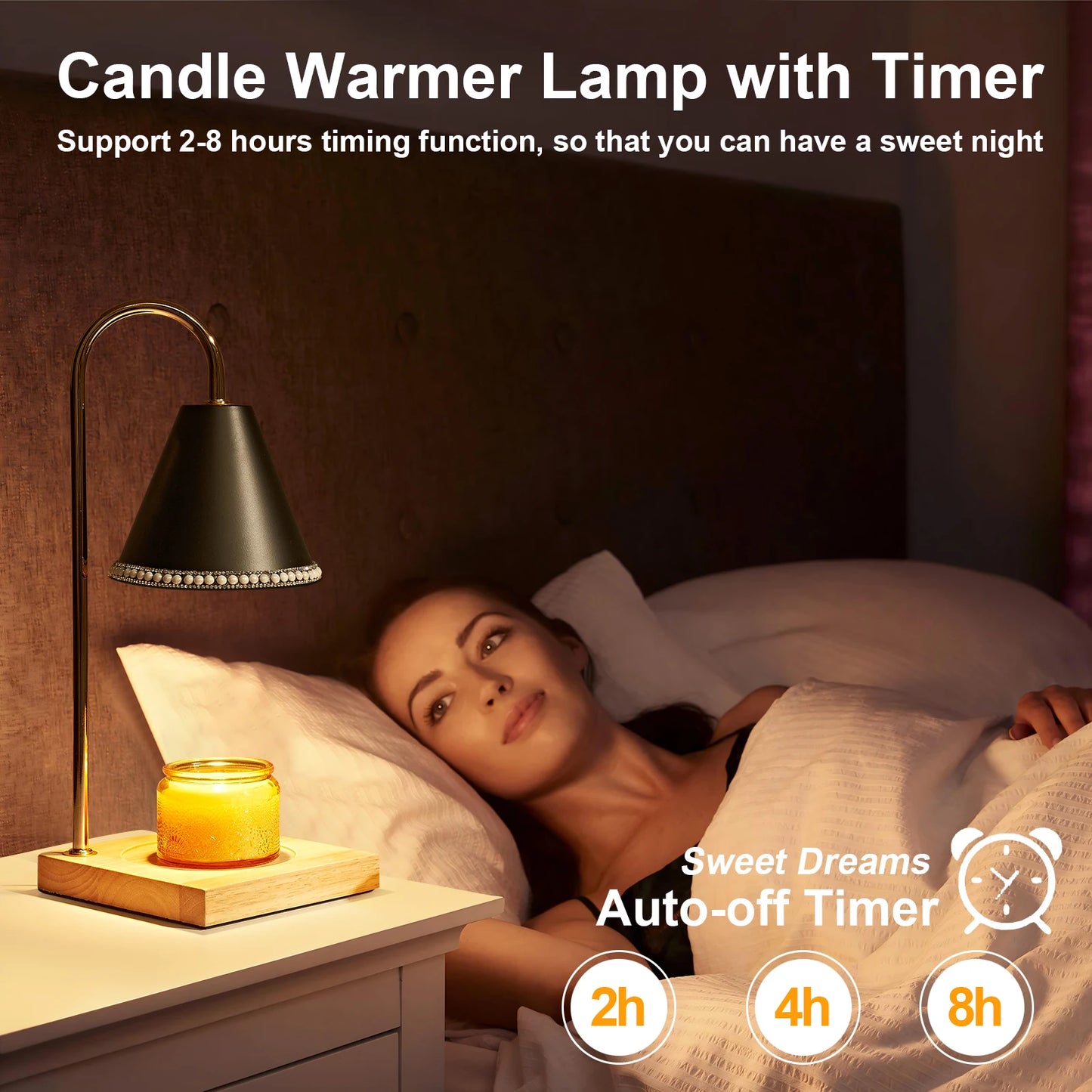 Candle Warmer Lamp With Timer, Wax Melt Warmer Electric Candle Warmer Light, Modern Vintage Mothers Day Gifts For Mom