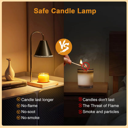 Candle Warmer Lamp With Timer, Wax Melt Warmer Electric Candle Warmer Light, Modern Vintage Mothers Day Gifts For Mom