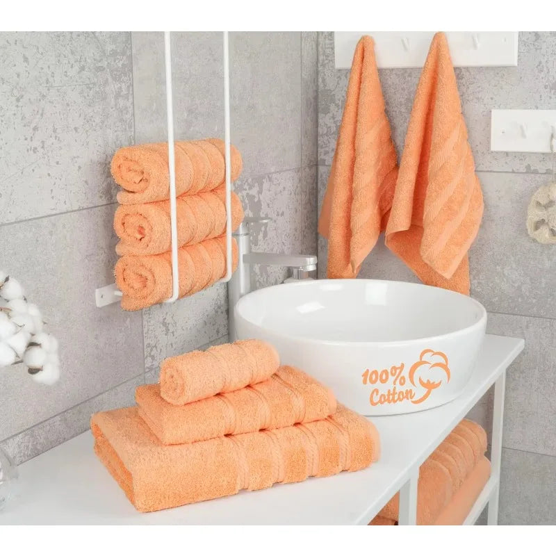 100% Cotton Luxury 6 Piece Towel Set