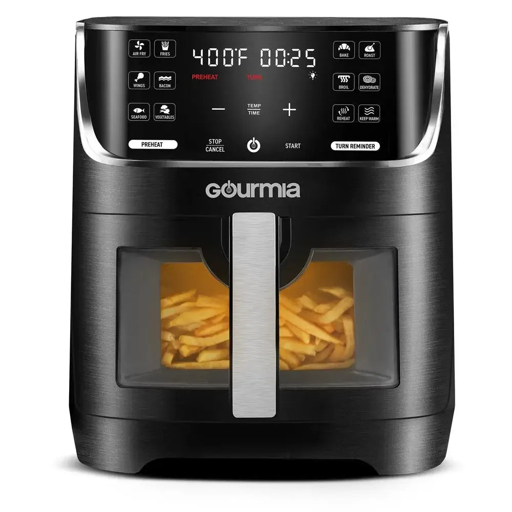 8QT Air Fryer with 12 Presets Extra-Large Capacity Window & Light FryForce 360 Technology Preheat