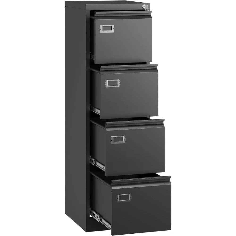 Metal 4 Drawer File Cabinet with Lock,