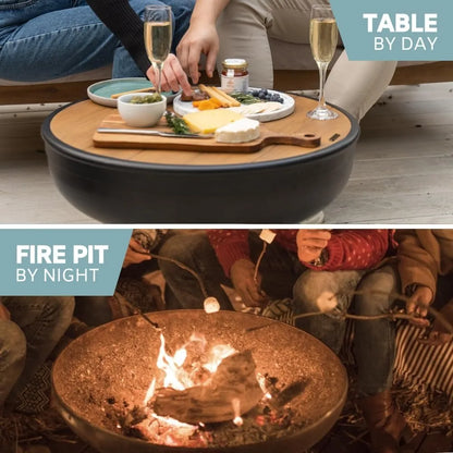 Heavy Duty Fire Pit Table with Lid