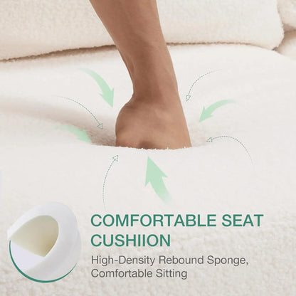 64" Loveseat Sofa Couch, Comfy  Couch with Extra Deep Seats, Fabric Upholstered