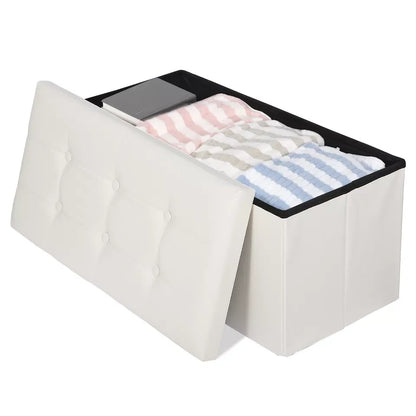 Storage Ottoman Bench, Foot Rest Stool for Bedroom, Entryway, Living Room