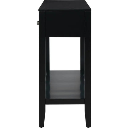 Contemporary Rectangular Console Table with 1 Shelf and 3 Storage Drawers, Entrance Table, Sofa Side Table for Entryway Hallway