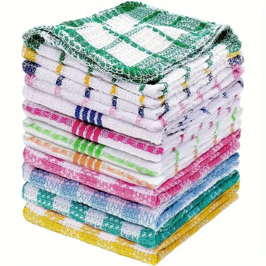 12pcs Kitchen Dish Cloths, Soft Absorbent Dishwashing Towel