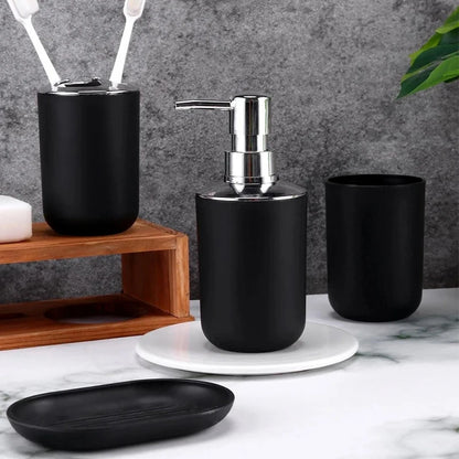 4 piece black bathroom kit