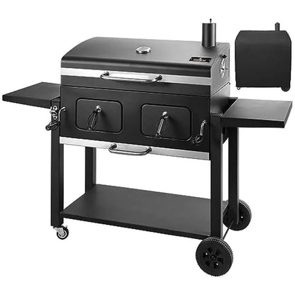 Outdoor Charcoal Grill and BBQ Smoker