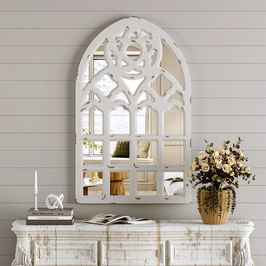 Decorative with Wood Framed,Large Retro Farmhouse Mirrors for Kitchen, Entryway ,Living Room