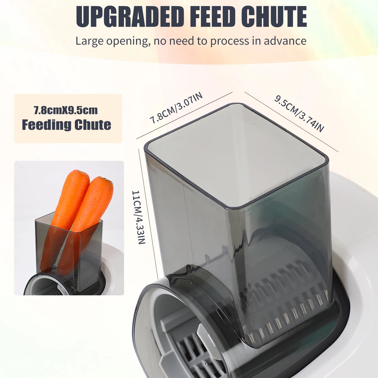 Electric Cheese Grater,Vegetable Slicer, Salad Maker, Fruit Cutter, Food Processor Spiralizer