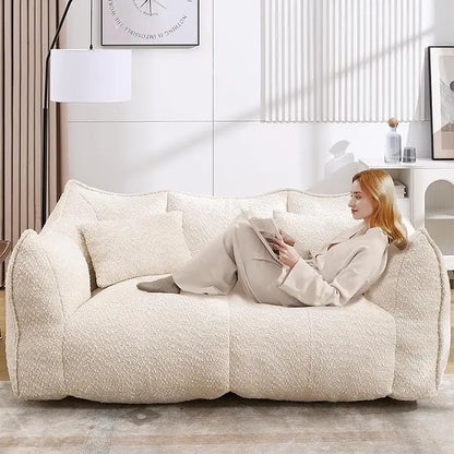 47" Bean Bag Chairs Large Bean Bag Couch for Adults Stuffed Sofa Chair