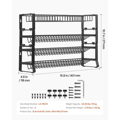 Spice Rack Organizer for Kitchen for cabinet and Countertop Seasoning Storage Organizer