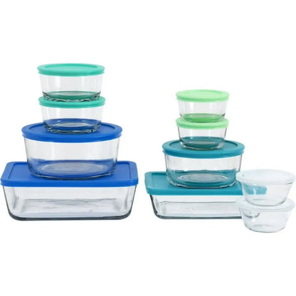 Clear Glass Food Storage Set 20-Piece Bake and Store Kit Leak-Free BPA-Free  Kitchen Containers Microwave Safe Dishwasher Safe