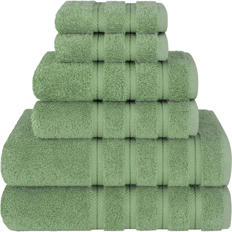 100% Cotton Luxury 6 Piece Towel Set