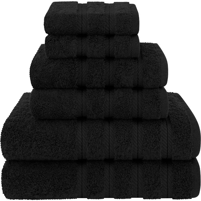 100% Cotton Luxury 6 Piece Towel Set